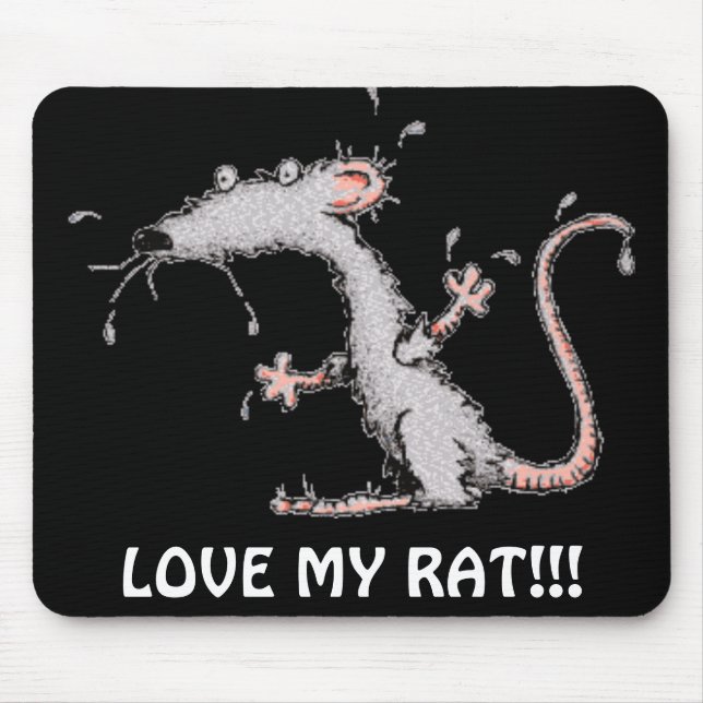 LIEBE MEINE RATTE!!! MOUSEPAD - NIEDLICH!!! (Vorne)