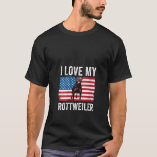 Liebe meine Rottweiler Rottie Vater Mama Amerika T-Shirt