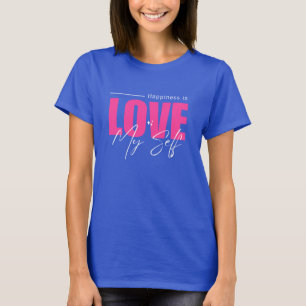 Liebe meine Selbsttypografie Frauen tief königlich T-Shirt