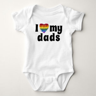 Liebe meine Väter-Herz Form Pride Blume Baby Strampler