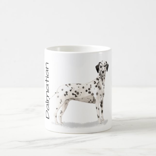 Liebe meinen Dalmatiner  Kaffeetasse (Mittel)