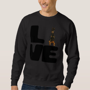 Liebe meinen Dobermann Pinscher Hund Sweatshirt