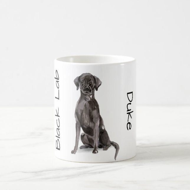 Liebe meinen schwarzen Labradors Kaffeetasse (Mittel)