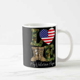 Liebe meinen Veteranen Papa stolzer militärischer Kaffeetasse