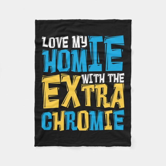 Liebe meiner Heimat mit dem Extra Chromie Down Syn Fleecedecke (Vorderseite)