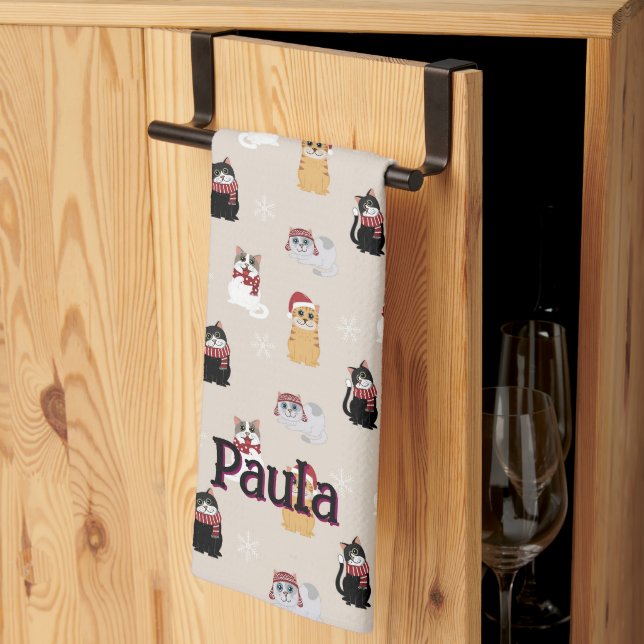 Liebe meiner Katzen Geschirrtuch (Drittel gefaltet)