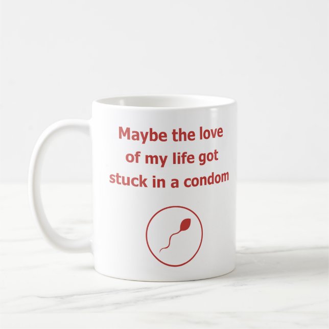 Liebe meines Lebenkondoms verabredete Kaffeetasse (Links)