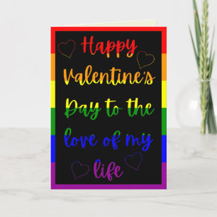 Liebe meines Lebens LGBT-Stolz Valentinskarte Karte