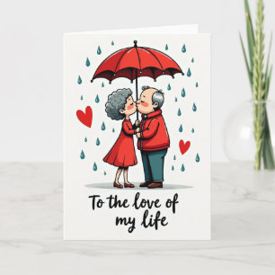 Liebe meines Lebens Romantische Kusskarte Karte