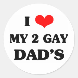 Liebe meines zwei Vatis des Homosexuellen I Runder Aufkleber