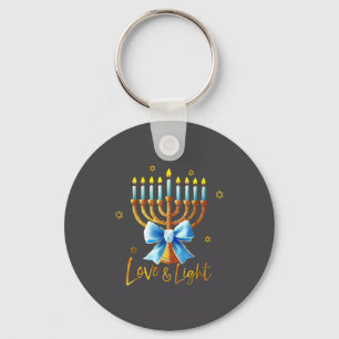 Liebe Menora Chanukka Licht Hanukkah Blau Coquette Schlüsselanhänger