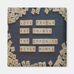Liebe Menschen verwenden Dinge, positive Worte Magnet
