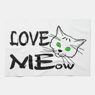 Liebe MEow Geschirrtuch
