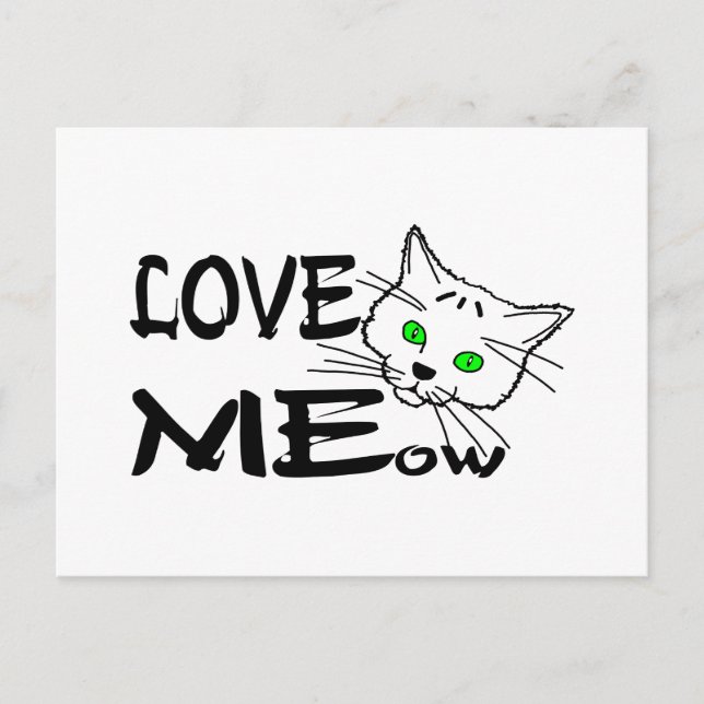 Liebe MEow Postkarte (Vorderseite)