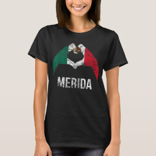 Liebe Merida Mexiko Urlaub Urlaub Mexiko Flagge T-Shirt