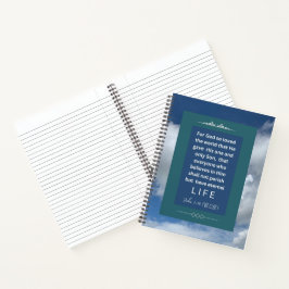 Liebe Message - John 3-16 - 8.5 x 11 Spiral Notizbuch