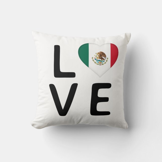 Liebe - Mexiko Flag Kissen (Vorderseite)