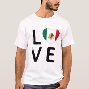 Liebe - Mexiko-Flagge T-Shirt