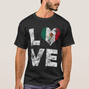 Liebe Mexiko Flaggenstaat Vintag Mexiko Urlaub 2 T-Shirt