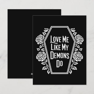 Liebe mich, wie es meine Dämonen tun Dark  Feiertagskarte