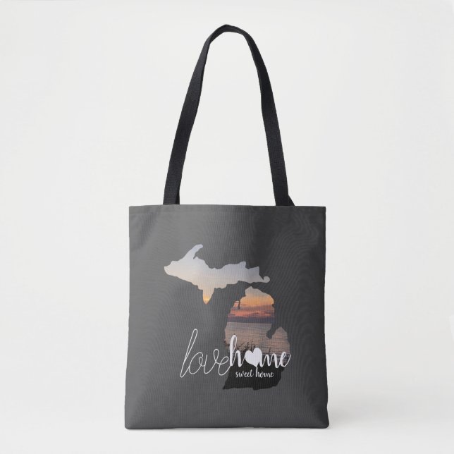 Liebe Michigan Zuhause Sweet Zuhause Tasche (Vorderseite)
