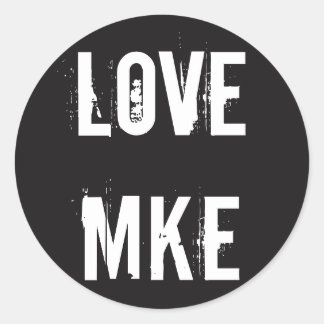 LIEBE MILWAUKEE - Liebe MKE Runder Aufkleber