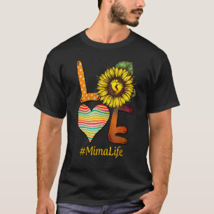 Liebe Mima Life Oma Sun Flower Mütter Tag T-Shirt
