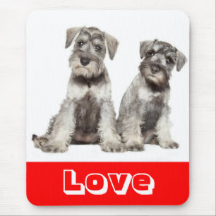 Liebe Miniaturschnauzer-Welpen-Mauspad Mousepad