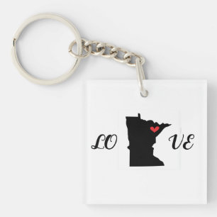 Liebe Minnesota Akryllischer Schlüsselanhänger