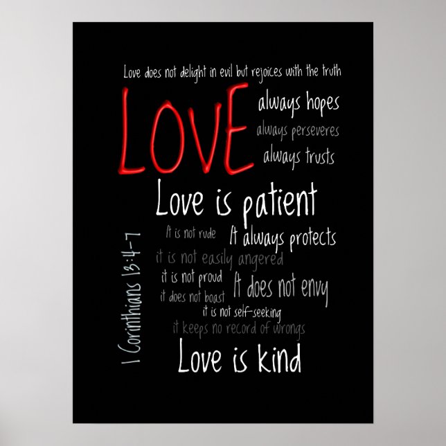 Liebe Misch Rot für den Patienten ungerahmt oder g Poster (Vorne)