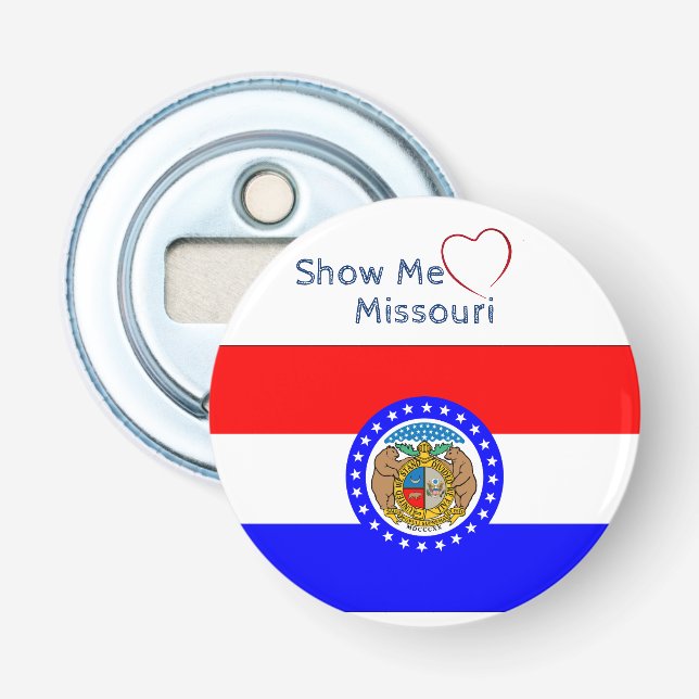 Liebe Missouri Flag anzeigen Flaschenöffner (Vorderseite)
