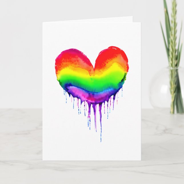 Liebe mit allem Herzen | LGBTQIA+ Karte (Vorderseite)