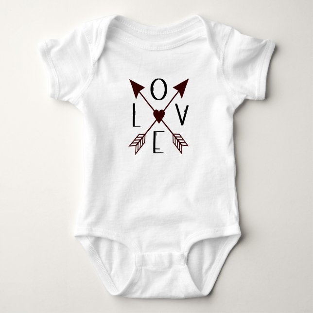 Liebe mit Arrows Baby Body Anzug Baby Strampler (Vorderseite)