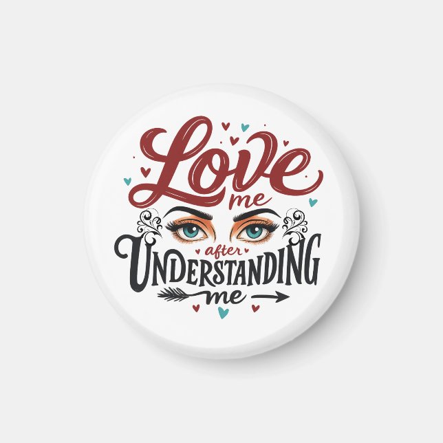 Liebe mit ausdrucksstarken Augen Magnet (Vorne)