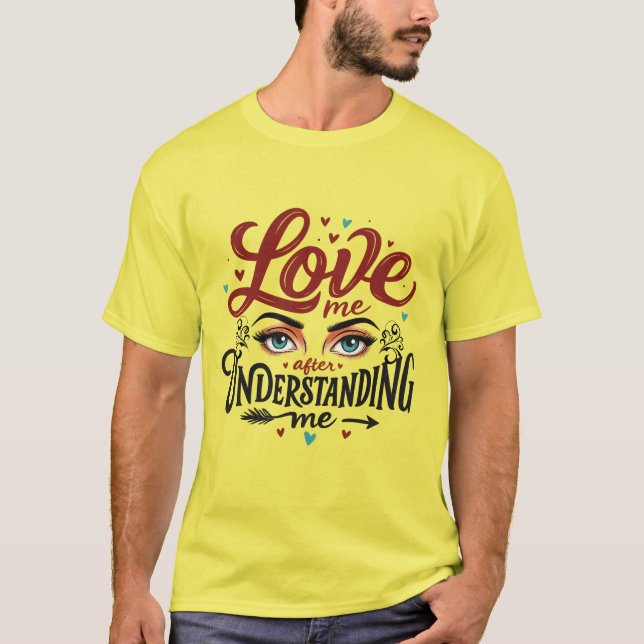 Liebe mit ausdrucksstarken Augen T-Shirt (Vorderseite)