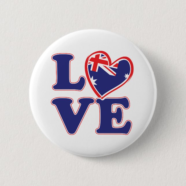 LIEBE mit Australien-Herz Button (Vorderseite)