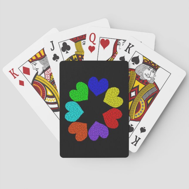 Liebe mit Blumenbogen Spielkarten (Rückseite)