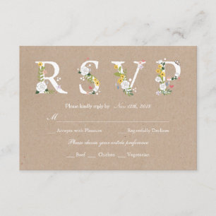 Liebe mit Blumenzwiebeln RSVP - veränderbarer Hint