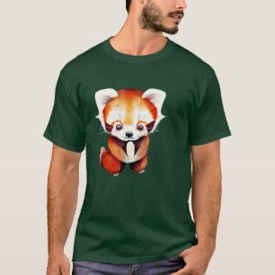 Liebe mit dem Kawai Roten Panda T-Shirt