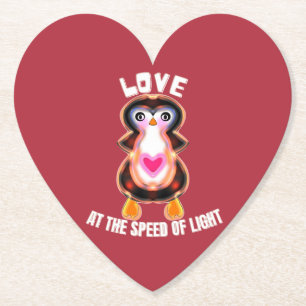 Liebe mit der Geschwindigkeit des Licht-Pinguin-Ge Untersetzer