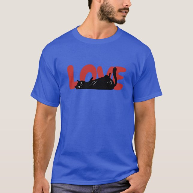 Liebe mit der Katzenkühlung T-Shirt (Vorderseite)