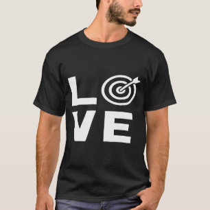 Liebe mit einem Bogenschützenlicht der Zielscheibe T-Shirt