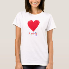 Liebe mit einem Geschenk des großen Herzens T-Shirt