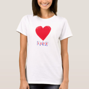 Liebe mit einem Geschenk des großen Herzens T-Shirt