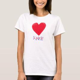 Liebe mit einem Geschenk des großen Herzens T-Shirt