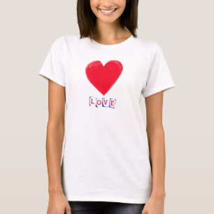 Liebe mit einem Geschenk des großen Herzens T-Shirt