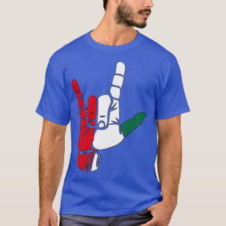 Liebe mit Flagge Mexikos T-Shirt
