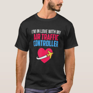 Liebe mit Fluglotsenflugzeug T-Shirt