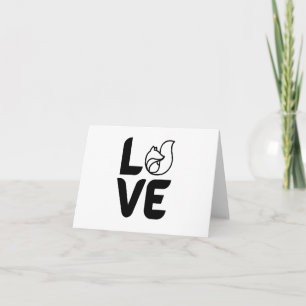 Liebe mit Fox - Black BLANK Karte