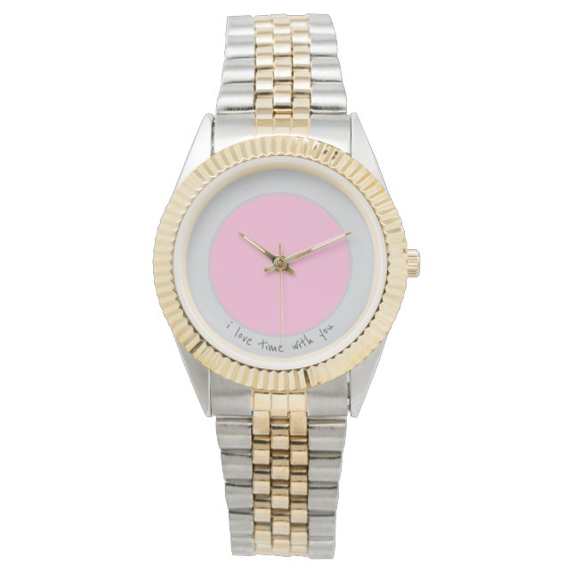 Liebe mit Gold & Silver Watch Armbanduhr (Vorderseite)